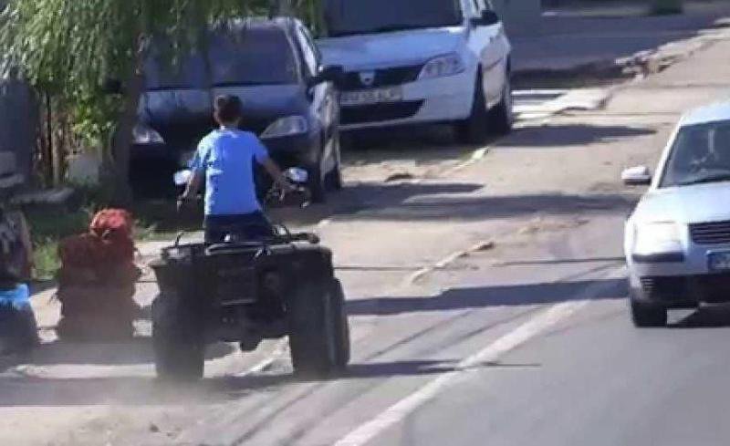 Depistat de polițiști în trafic la volanul unui ATV, fără a deține permis de conducere