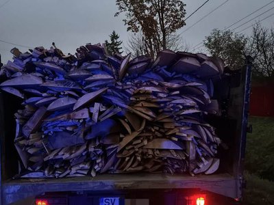 Doi metri cubi de material …