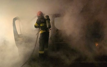 O autoutilitară a luat foc …