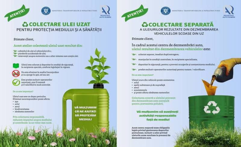 Avertisment RAR. Obligație legală pentru uleiurile uzate. Service-urile auto trebuie să respecte