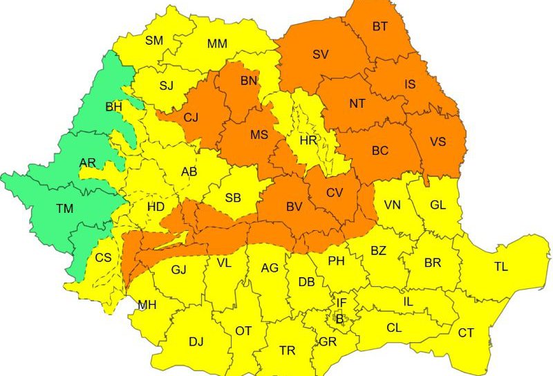 Atenție! Cod portocaliu de vânt pentru județul Botoșani