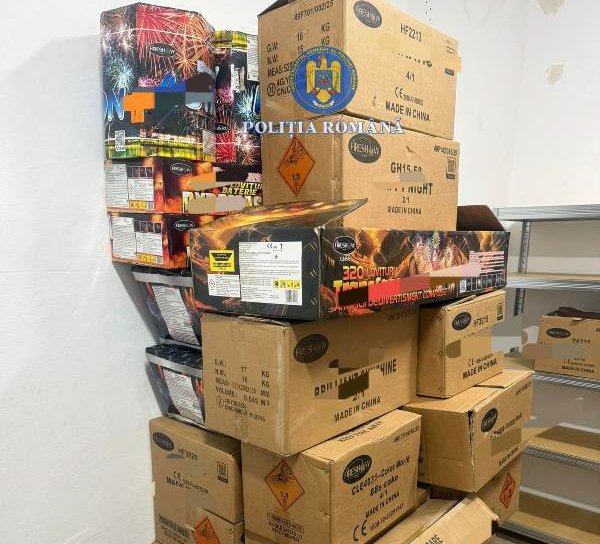 800 kilograme de articole pirotehnice ridicate de polițiști