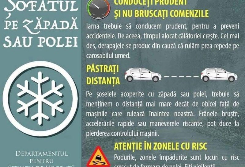 Meteorologii au emis o atenționare COD GALBEN de precipitații mixte și depuneri de polei pentru județul Botoșani