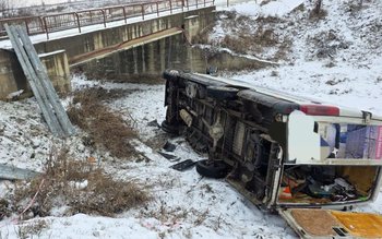 Accident! Autoutilitară răsturnată în afara …