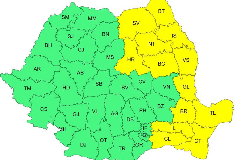 CODUL GALBEN de ger pentru județul Botoșani a fost prelungit
