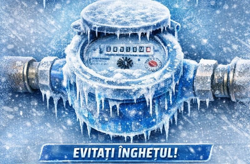 Recomandări Nova Apaserv pentru prevenirea de îngheț al contoarelor de apă și al instalațiilor aferente branșamentelor