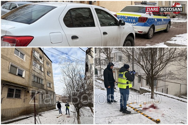 Caz tragic la Dorohoi! O femeie a decedat după ce a căzut de la etajul trei al unui bloc