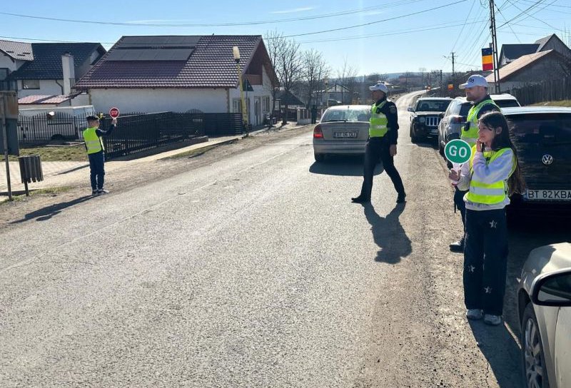 Patrula Școlară - Activitate de educație rutieră la Mileanca