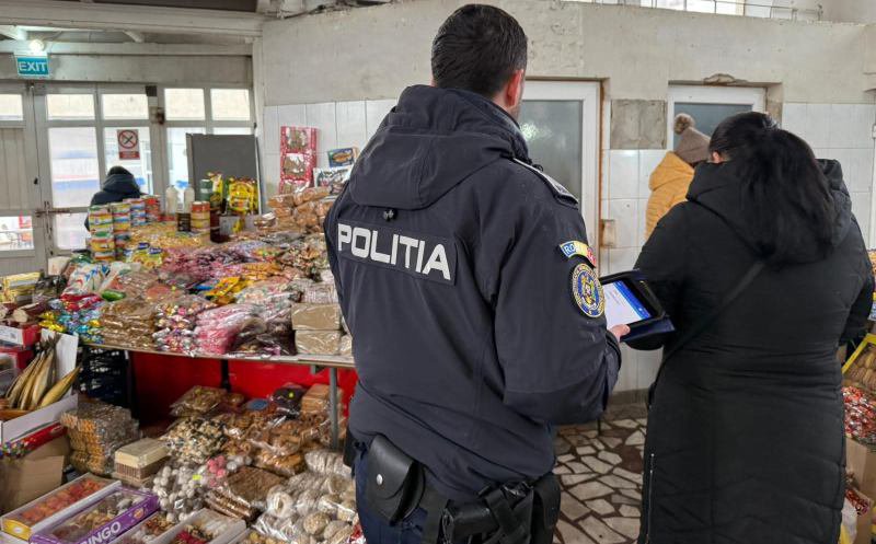 Acțiune a polițiștilor în Piața Centrală. Amendă de 20.000 de lei pentru comercializarea țigărilor de contrabandă