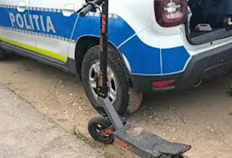 Alcoolemie uriașă depistată la un tânăr care se deplasa pe trotinetă