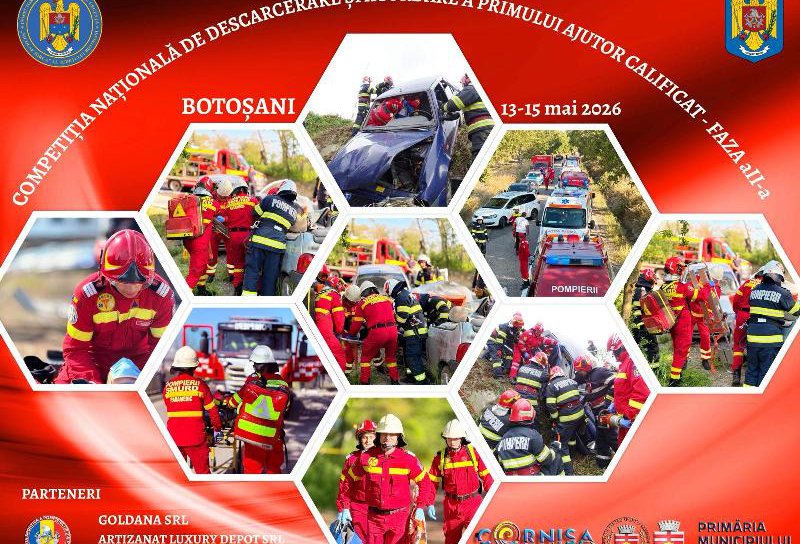 Botoșani, gazda Competiției Naționale de Descarcerare și de Acordare a Primului Ajutor Calificat – etapa a II-a zonală