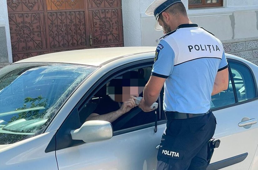 Tânăr reținut pentru conducere sub influența alcoolului. Valoarea indicată de etilotest a fost de 1,27 mg/l alcool pur în aerul expirat
