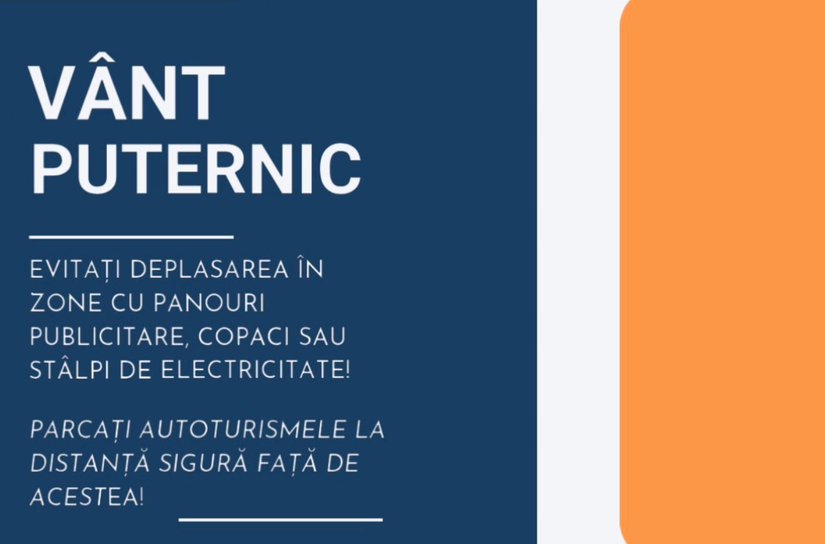 Cod galben de vânt pentru județul Botoșani