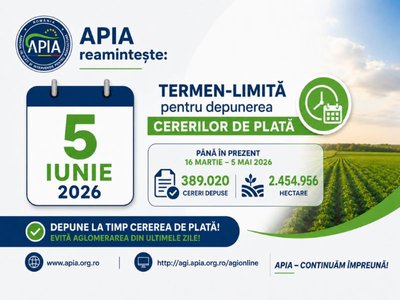 APIA reamintește fermierilor că termenul …