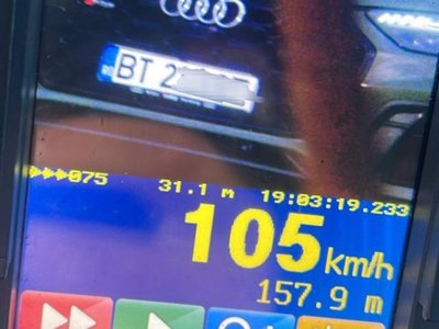 Prins cu 105 km/h în …