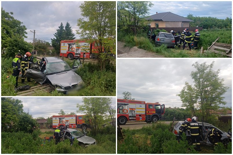Doi adulți și trei copii au ajuns la spital în urma unui accident rutier
