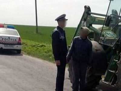 Depistat la volanul unui tractor …
