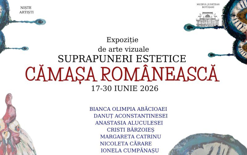 Expoziția „Suprapuneri estetice – Cămașa românească” la Galeria „Colecția de Artăˮ Botoșani