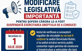 Modificare legislativă importantă pentru șoferii …