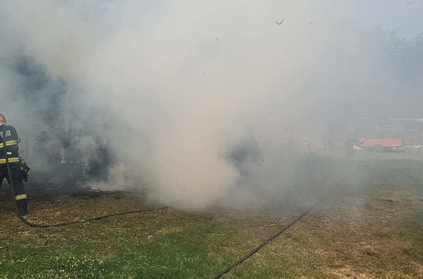 Intervenție la peste 40 de grade Celsius în localitatea Smârdan, comuna Suharău