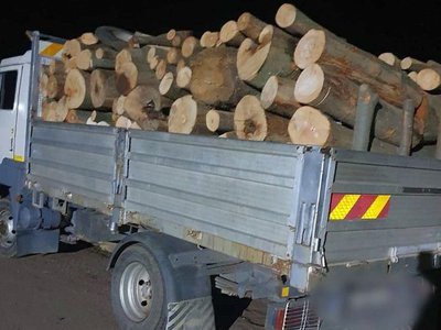 Material lemnos confiscat de polițiști …