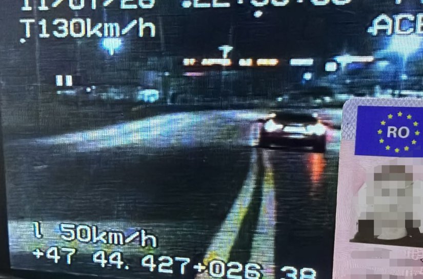 150 de zile fără permis pentru viteză excesivă și nerespectarea indicațiilor polițistului rutier