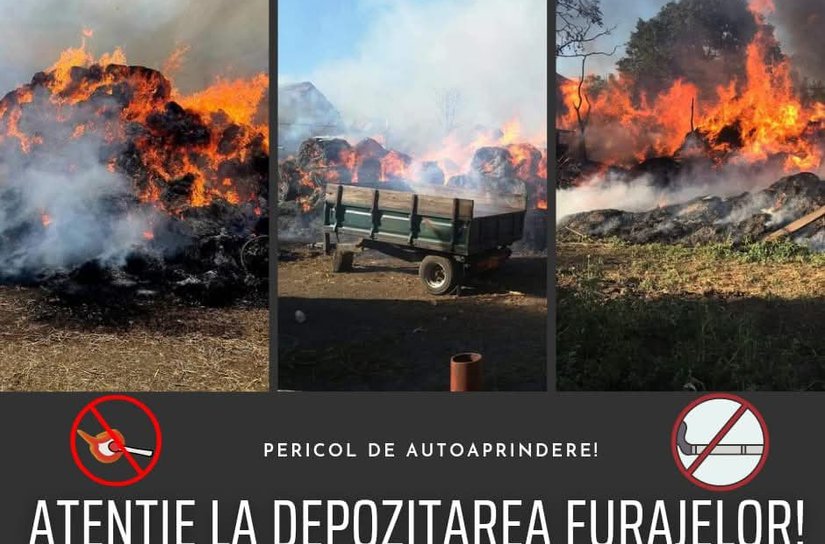 Atenție cum depozitați furajele! Există pericolul de încălzire și autoaprindere