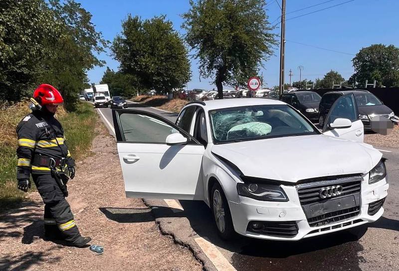 Accident la Dragalina: un tânăr de 19 ani a ajuns la spital