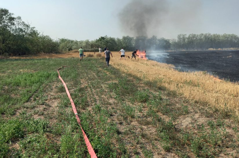 Incendiu pe circa 50 de hectare izbucnit de la o lumânare aprinsă într-un cimitir
