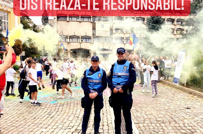 Jandarmii botoșăneni alături de participanții la COLORACT 2026