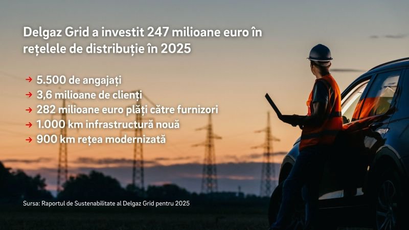 Delgaz Grid: Investiții de 247 milioane euro în rețele și 1.000 km de infrastructură nouă