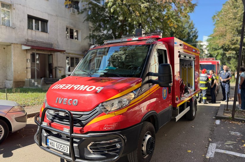 Incendiu izbucnit într-un apartament din municipiul Botoșani