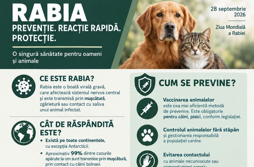 Ziua Mondială a Rabiei și importanța măsurilor de prevenție