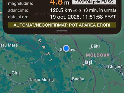 Seism de 4,8 magnitudine în …