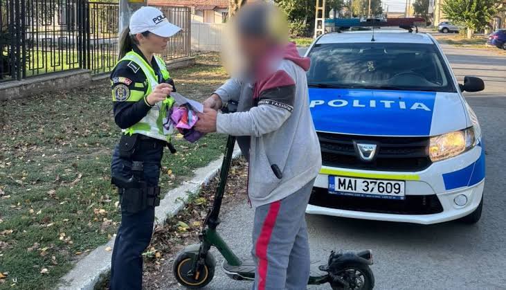 Acțiune a polițiștilor rutieri pentru siguranța cetățenilor. 25 de sancțiuni pentru abateri ale bicicliștilor